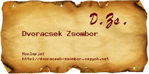 Dvoracsek Zsombor névjegykártya