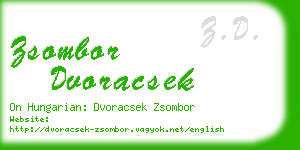 zsombor dvoracsek business card
